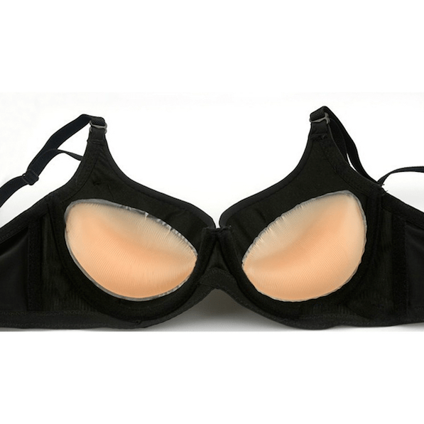 Breast enlargement bra with silicone padding